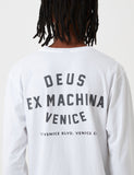 Deus Ex Machina Langarm Venedig LA T-Shirt - Weiß