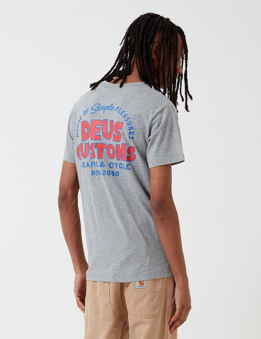 Deus Ex Machina Simpli-Stadt-T-Shirt - Grau Marle