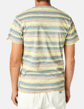 Deus Ex Machina Sonnenaufgang T-Shirt (Stripe) - Lemon Combo