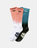 Deus Ex Machina Banzai Dip Dye Socken (Zweierpack) - Multi