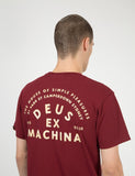 Deus Ex Machina Camperdown Taschen-T-Shirt - Sangria Red