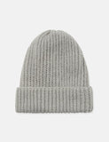 Highland Rib Beanie Mütze (Wolle / Alpaka) - Hellgrau