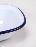 Falcon Enamelware Oblong Pie Dish (18cm) - Weiß / Blau