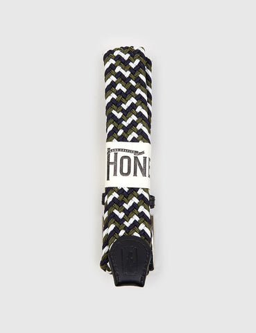 Hone Woven Plait Belt - Green