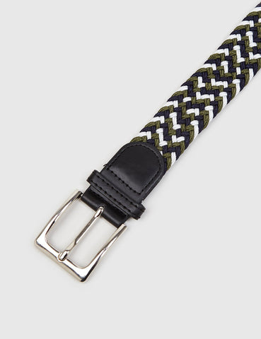 Hone Woven Plait Belt - Green