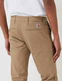 Carhartt-WIP Sid Pant Chino (Slim) - Khaki Leder Rinsed