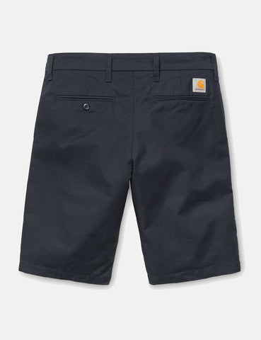 Carhartt-WIP Sid Short (Stretch Twill) - Dark Navy Rinsed