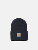 Carhartt-WIP-Uhr-Strickmütze - Dark Navy Heather