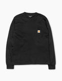 Carhartt Pocket Long Sleeve T-Shirt - Black