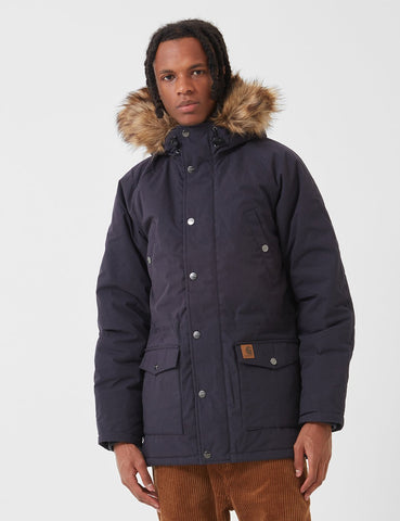 Carhartt-WIP Trapper Parka - Dark Navy Blau / Schwarz