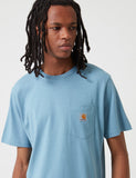 Carhartt-WIP-Taschen-T-Shirt - Cold Blue