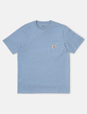 Carhartt-WIP-Taschen-T-Shirt - Cold Blue