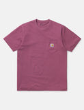 Carhartt-WIP-Taschen-T-Shirt - Dusty Fuchsia