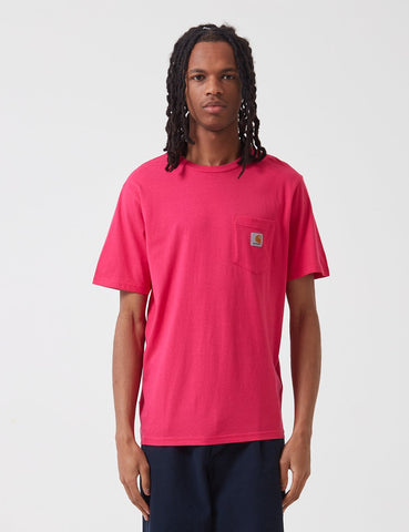 Carhartt-WIP-Taschen-T-Shirt - Ruby-Rosa