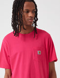 Carhartt-WIP-Taschen-T-Shirt - Ruby-Rosa