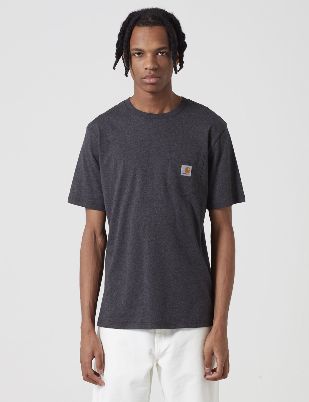 Carhartt-WIP-Taschen-T-Shirt - Schwarz Heather