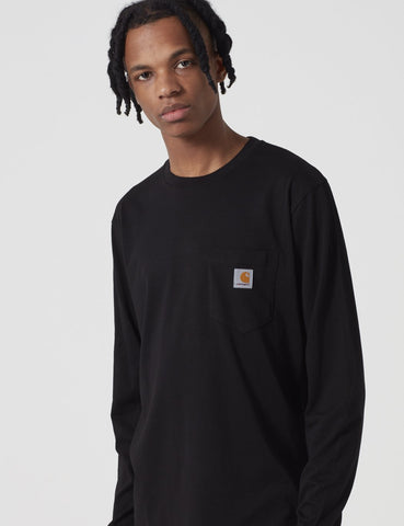 Carhartt Pocket Long Sleeve T-Shirt - Black