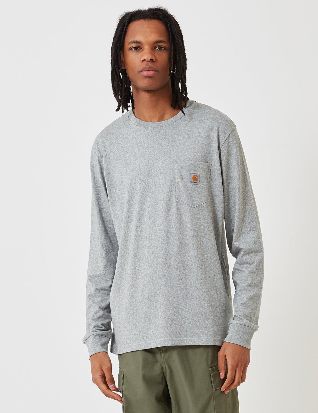 Carhartt-WIP-Taschen-T-Shirt - Grau Heather