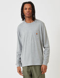 Carhartt-WIP-Taschen-T-Shirt - Grau Heather
