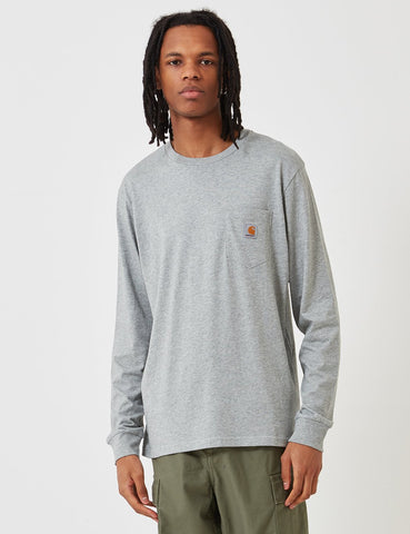Carhartt-WIP-Taschen-T-Shirt - Grau Heather