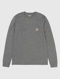 Carhartt Pocket Long Sleeve T-Shirt - Dark Grey