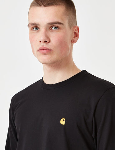 Carhartt Chase Long Sleeve T-Shirt - Black