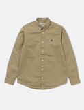 Carhartt-WIP L / S Madison Shirt - Khaki Leder
