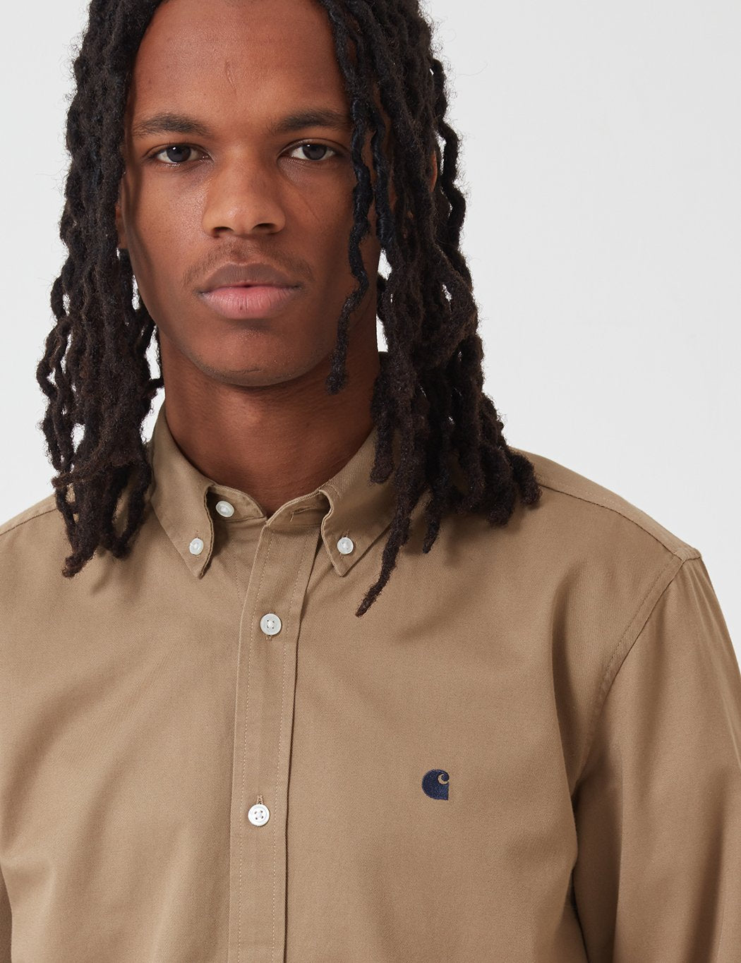 Carhartt-WIP L / S Madison Shirt - Khaki Leder