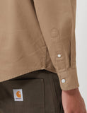 Carhartt-WIP L / S Madison Shirt - Khaki Leder