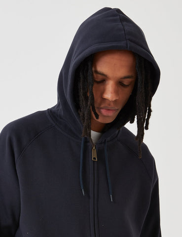 Carhartt-WIP Chase Hooded Zip-Jacke - Dunkelmarineblau