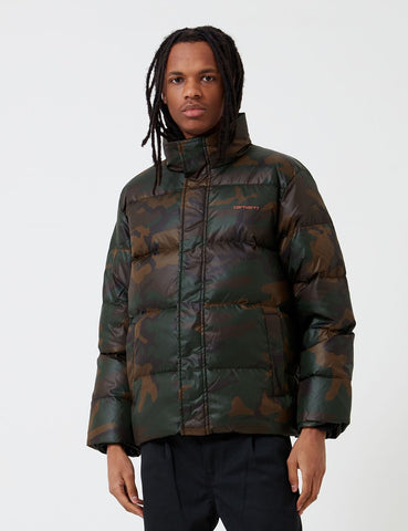 Carhartt-WIP Deming Jacke - Evergreen Camo / Brick