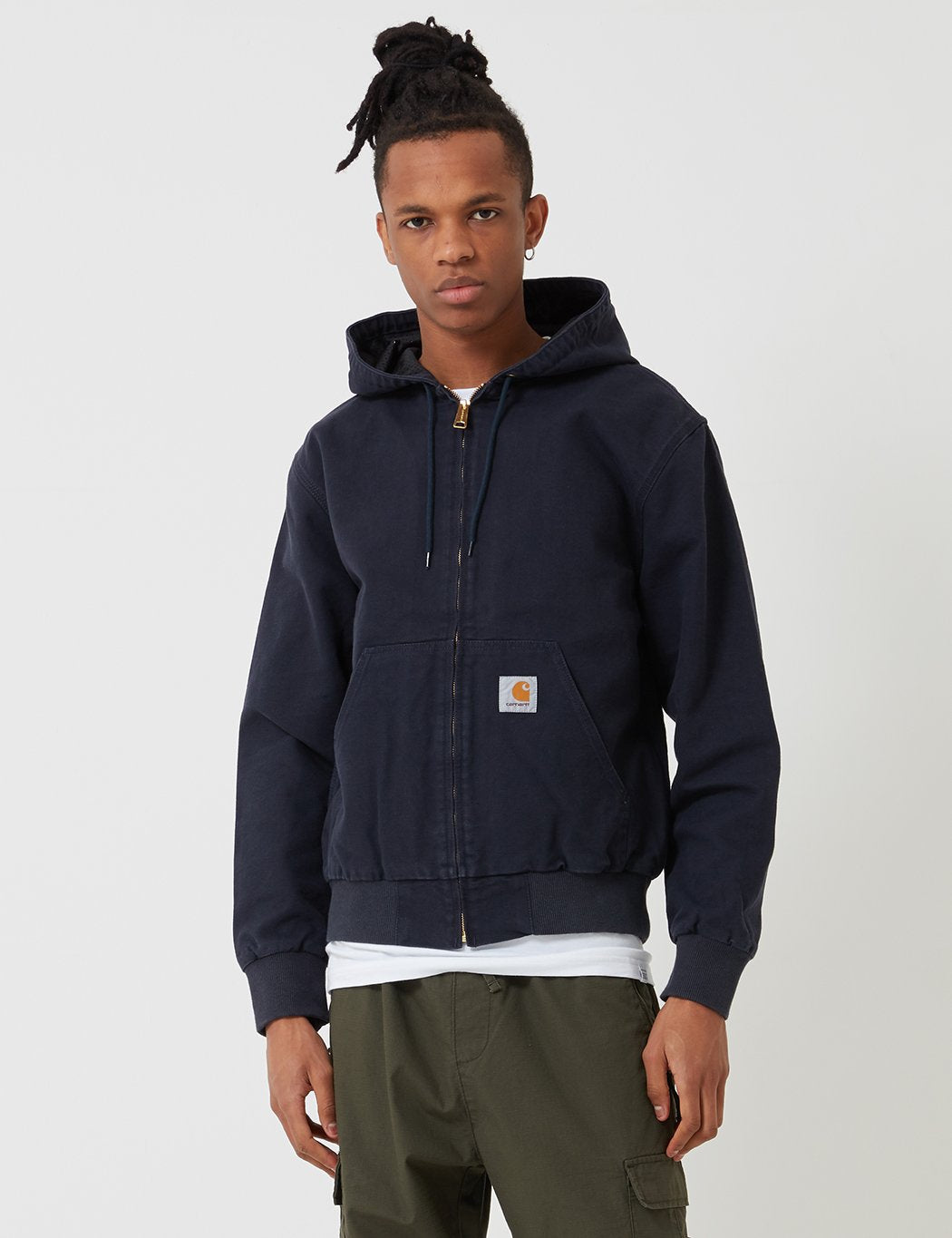 Carhartt-WIP Aktiv Jacke - Dunkelmarineblau Rinsed