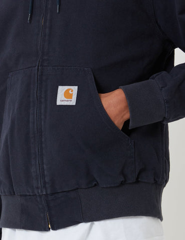 Carhartt-WIP Aktiv Jacke - Dunkelmarineblau Rinsed