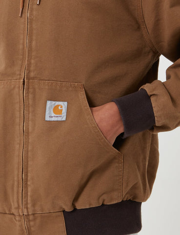Carhartt-WIP Aktiv Jacke - Hamilton Brown Rinsed