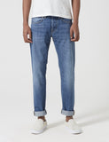 Edwin ED-55 Kingston Denim Blue Jeans 12 Unzen (Tapered) - saubere Wäsche