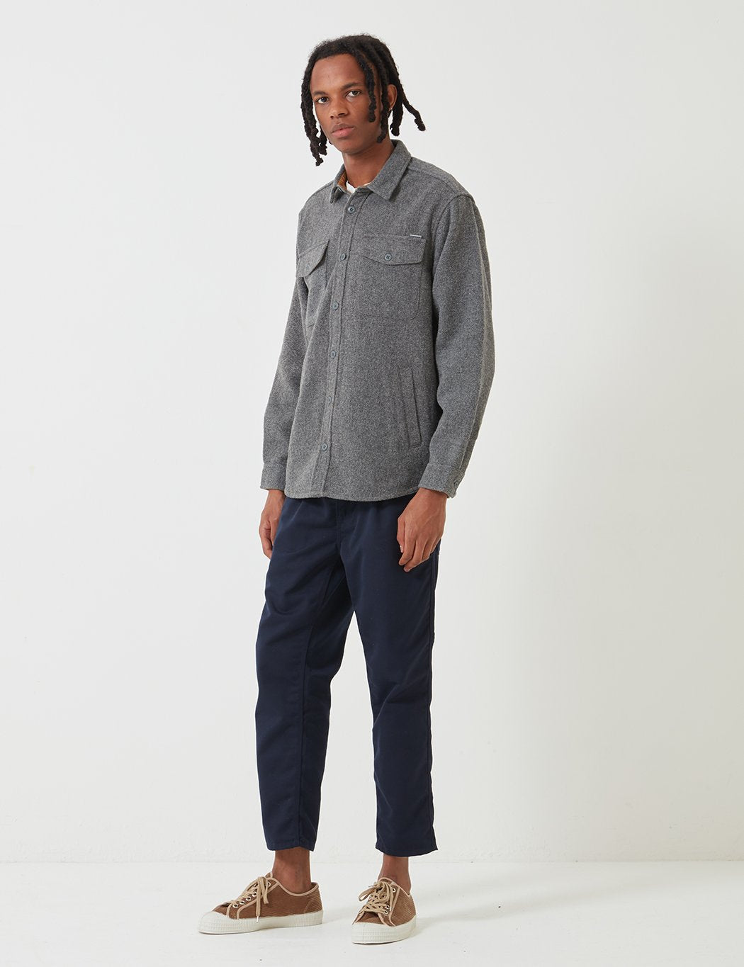 Carhartt-WIP Milner Hemd Jacke - Dunkelgrau Heather