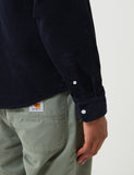 Carhartt-WIP Madison Cord Shirt - Dark Navy Blue / White