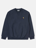 Carhartt-WIP amerikanisches Script Sweatshirt - Blau