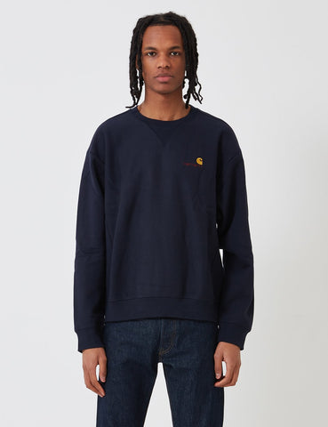 Carhartt-WIP amerikanisches Script Sweatshirt - Blau