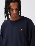 Carhartt-WIP amerikanisches Script Sweatshirt - Blau