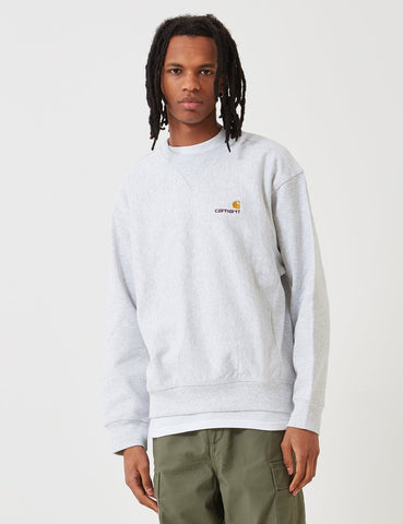 Carhartt-WIP amerikanischen Script Sweatshirt - Ash Heather Grey