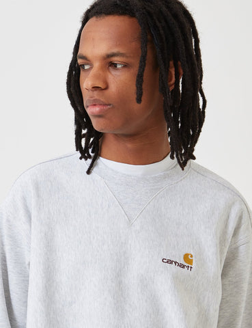 Carhartt-WIP amerikanischen Script Sweatshirt - Ash Heather Grey