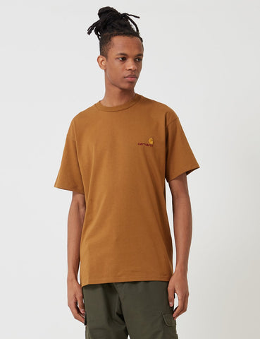 Carhartt-WIP amerikanischen Skript-T-Shirt - Hamilton Brown