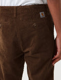 Carhartt-WIP Verein Hose-Hose (Corduroy) - Tabak Brown