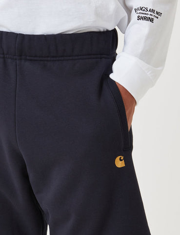 Carhartt-WIP Chase Sweat-Shorts - Dunkelmarineblau