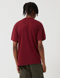 Carhartt-WIP Script Stickerei T-Shirt - Mulberry