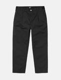 Carhartt-WIP Abbott Pant 'Denison Twill' (Tapered Fit) - Schwarz Rinsed