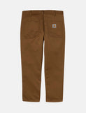 Carhartt-WIP Abbott Pant 'Denison Twill' (Tapered Fit) - Hamilton Brown Rinsed