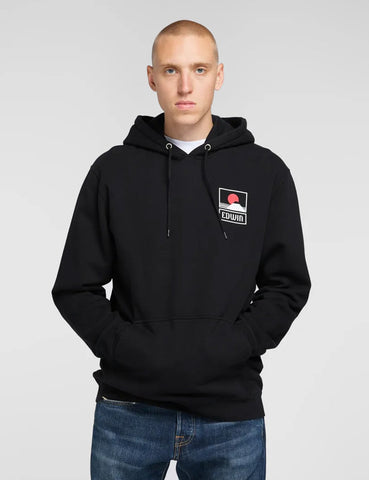 Edwin Sonnenuntergang auf MT Fuji Hoodie - Schwarz