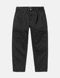 Carhartt-WIP Abbott Pant 'Millington Twill' (Tapered Fit) - Schwarz Stonewashed